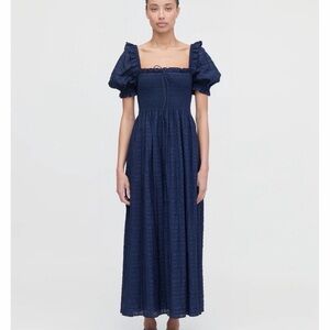 Hill House Scarlett in Navy Sheer Plaid